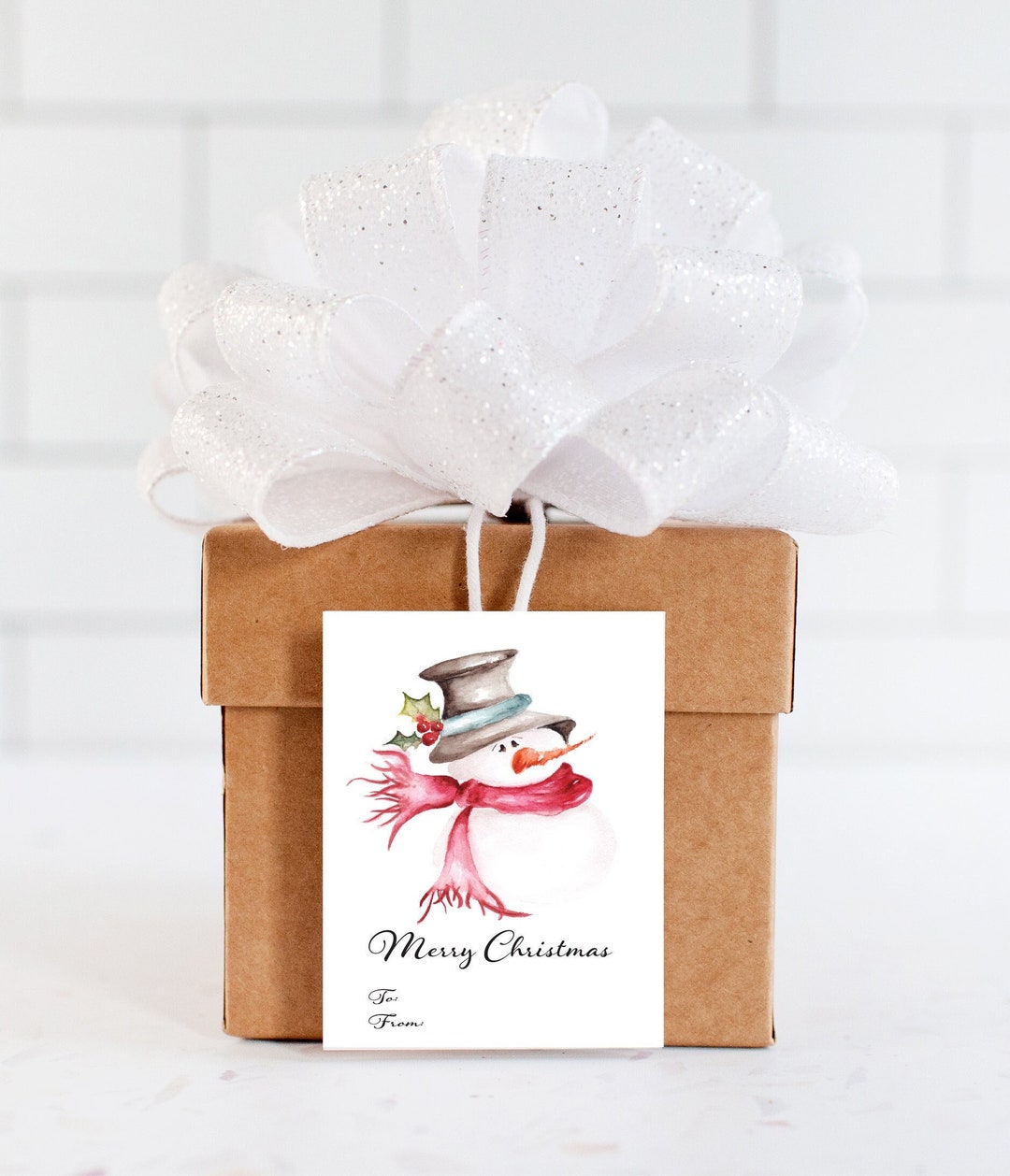 Printable Christmas Gift Tag Snowman Printable, Favor Tag - Etsy