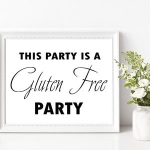 Gluten Free Printable Sign