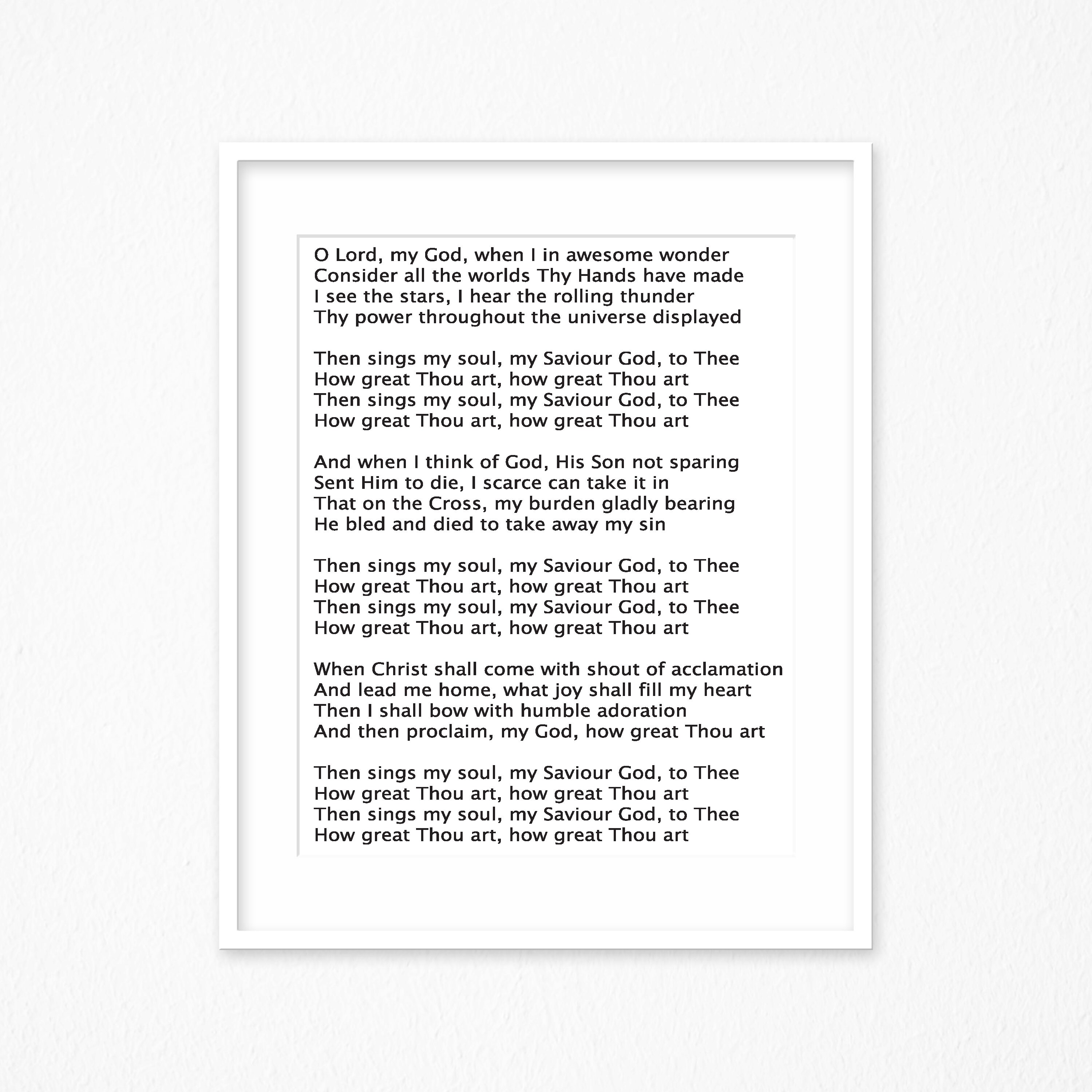 How Great Thou Art Wall Art Home Decor Printable 24 x 36 Etsy