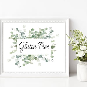 Gluten Free Wedding Sign Printable