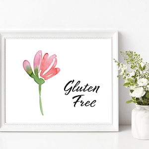 Gluten Free Sign Printable Gluten Free Party Sign