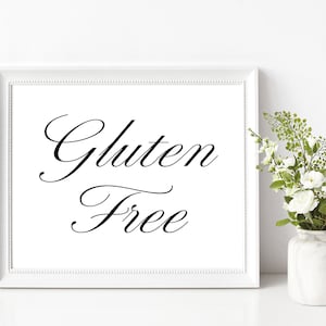 Gluten Free Printable Sign