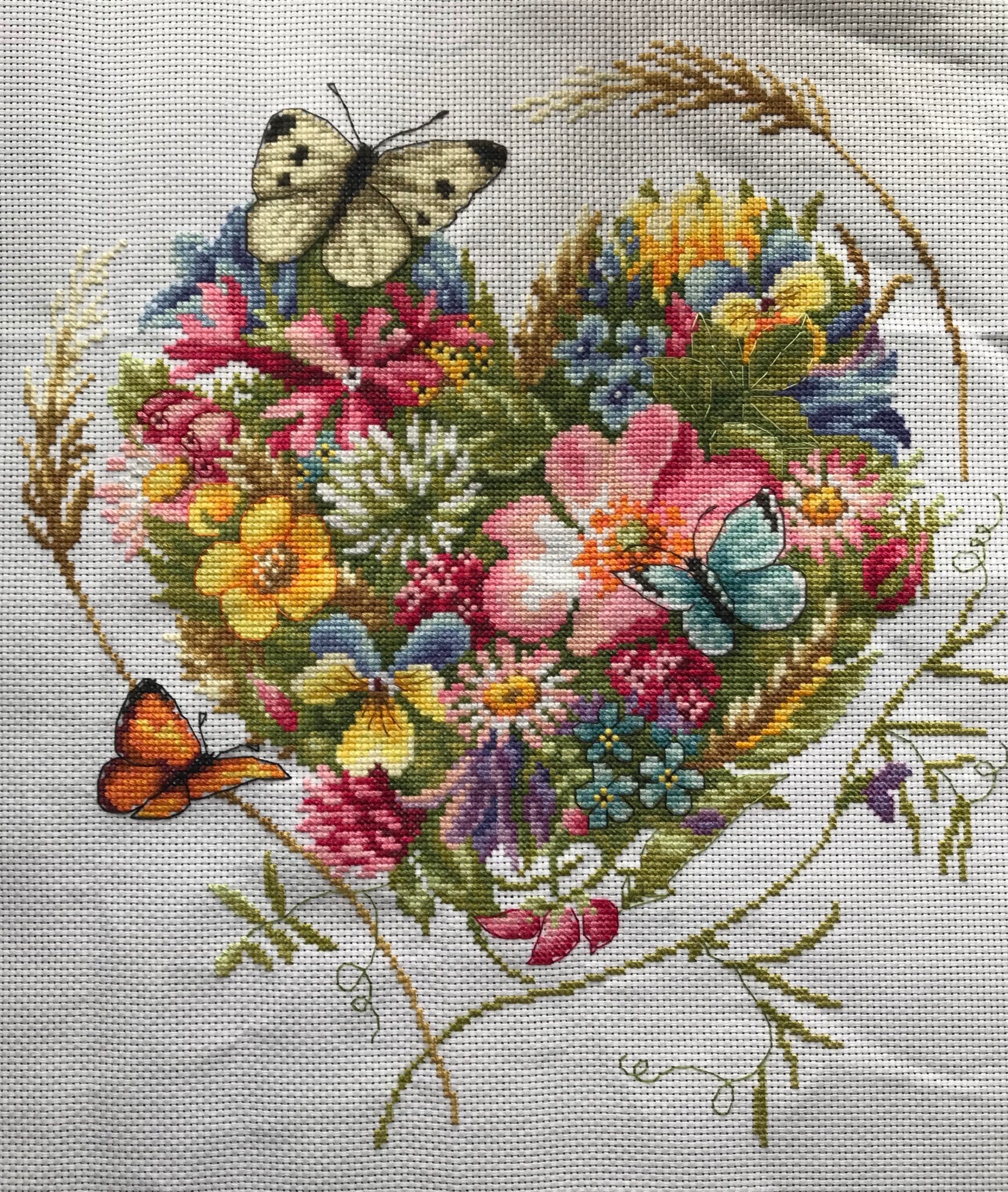 Counted Cross StitchButterflies and Blossoms Etsy