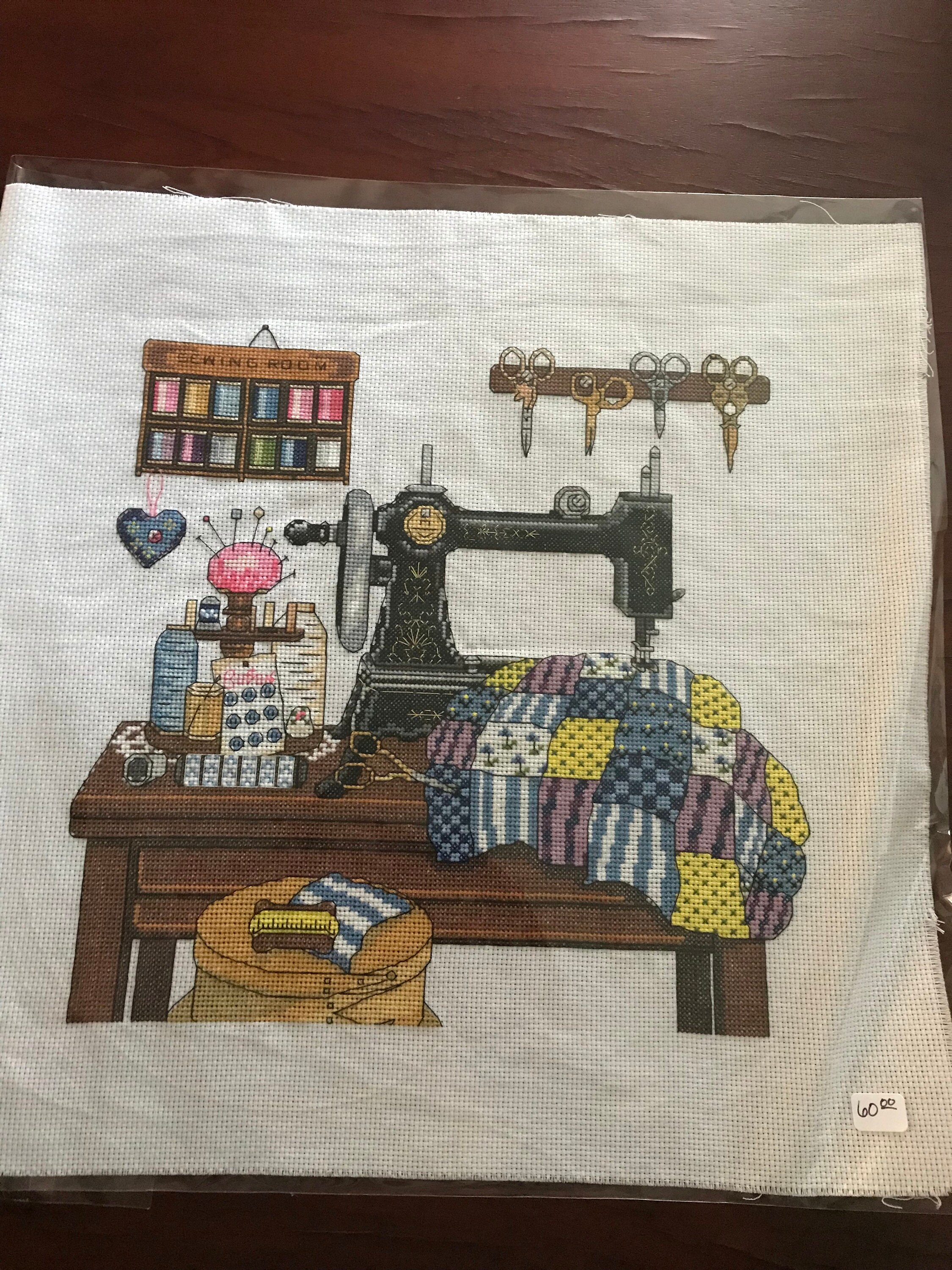 Counted Cross Stitchantique Sewing Machine Etsy