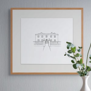 Custom Hand-Drawn Wedding Venue Illustration | Personalised Drawing | Unique Wedding, Anniversary & Gift Art