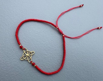 Bracelet with a witch&#39;s knot made of shells and crystal, a powerful amulet for excellent protection, give it to someone very special