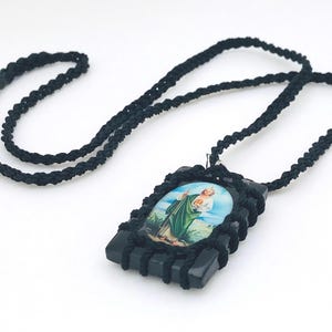 Black Religious scapular of St Jude For difficult cases
