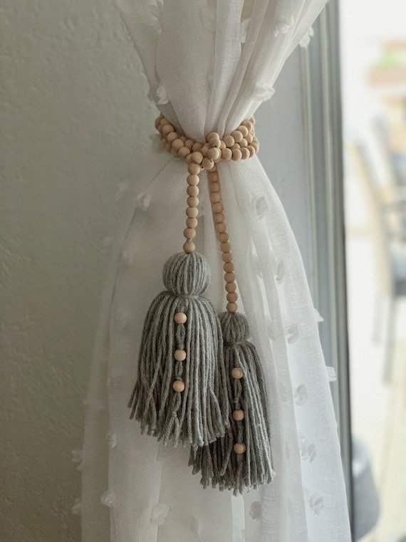Boho Tassel Garland Long 50 Rustic Bead Tassel Garland