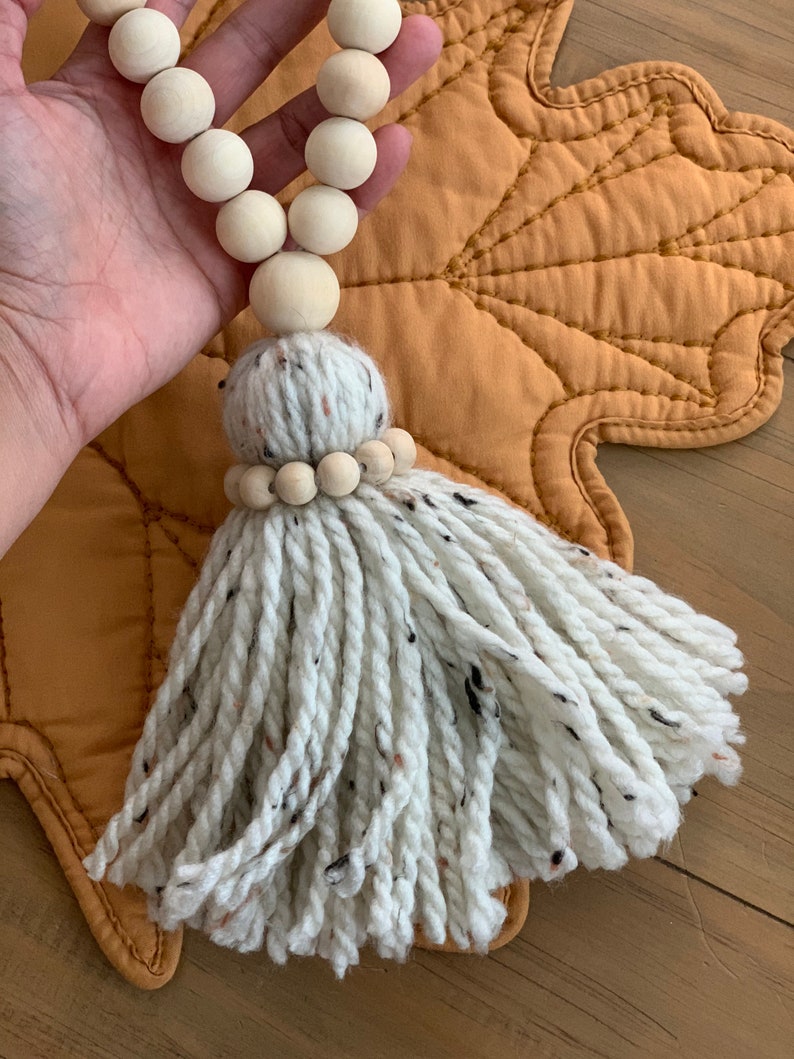 Wooden Bead Tassels Tassels Rustic Home Decor Farmhouse Etsy