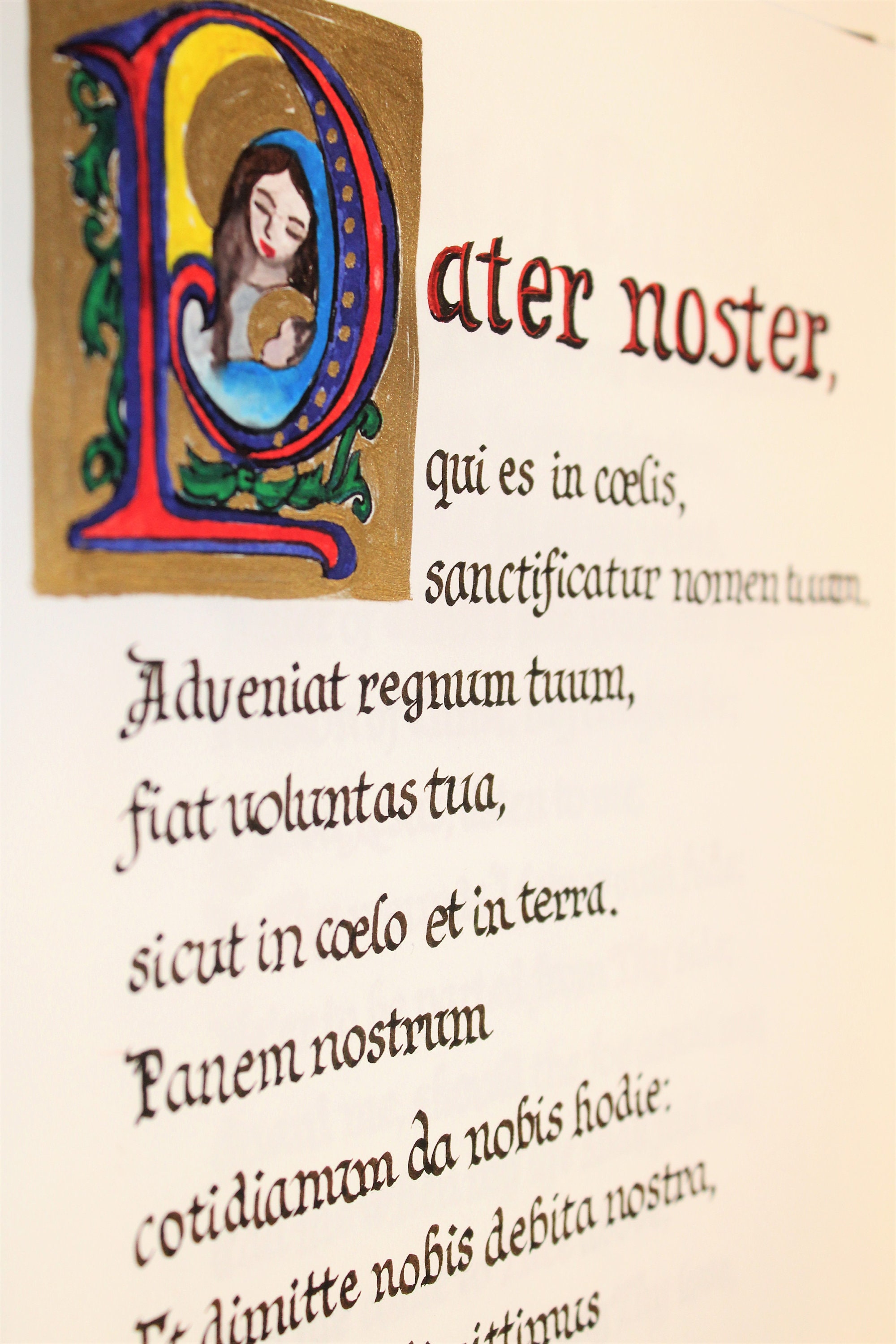 Pater noster our father in latin lord s prayer etsy