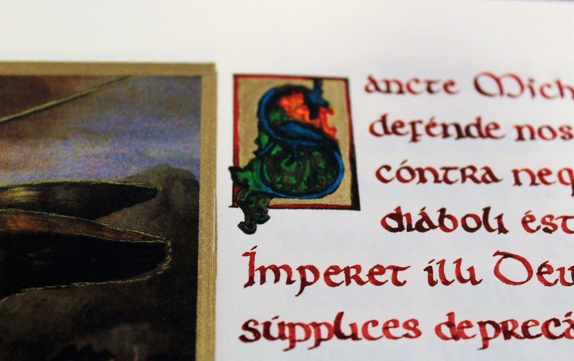 St. Michael Prayer in Latin Latin Exorcism Protection Etsy