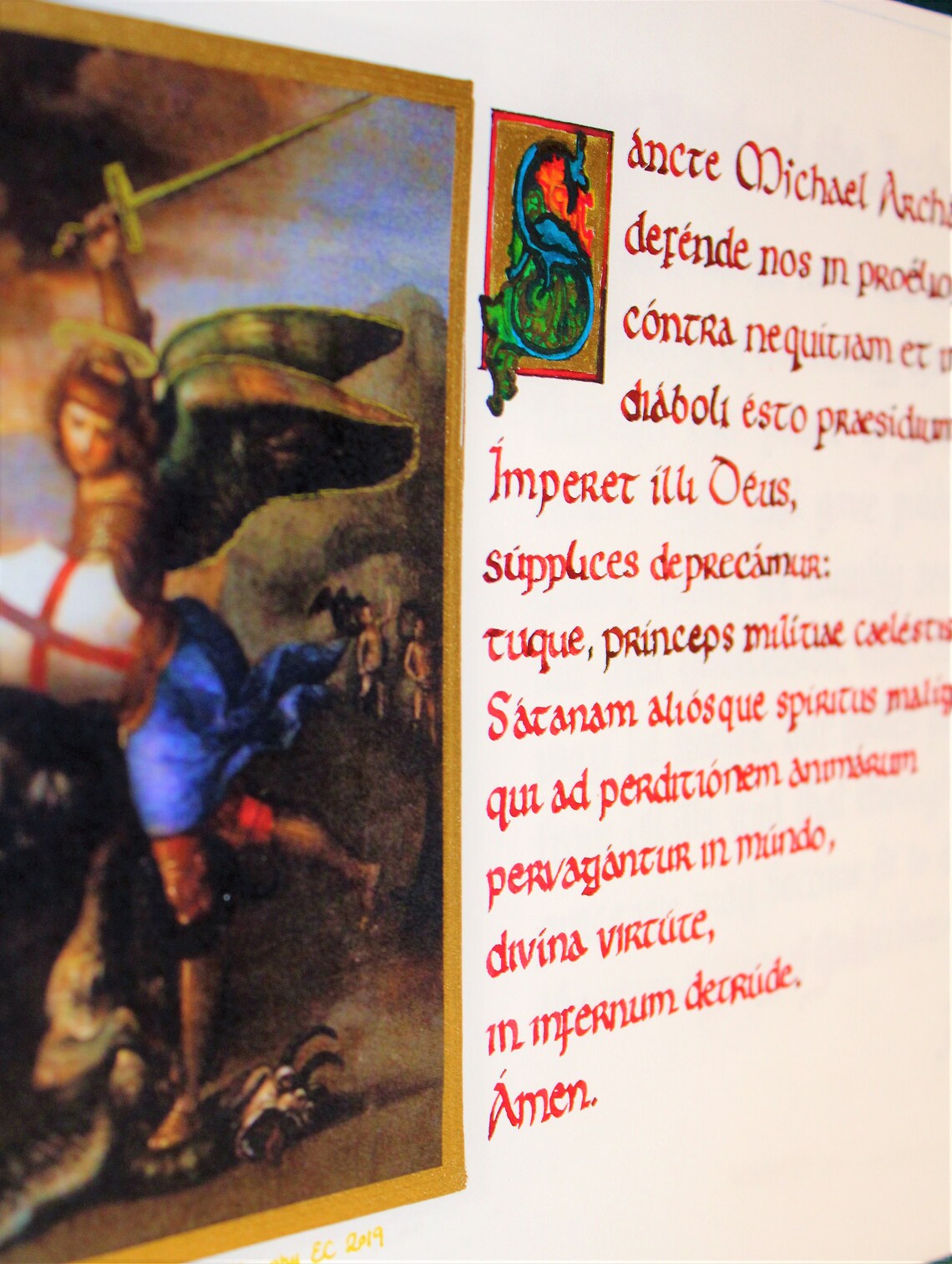 Prière de saint Michel en latin latin exorcisme prière de Etsy