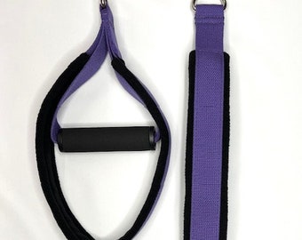 Pilates straps for reformer,  pilates loop with handle straps, pilates reformer strap, pilates loops with handles