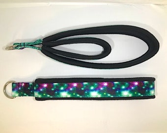 Pilates double loop padded straps, pilates straps, reformer straps, pilates foot straps, "Cosmic Ray" pattern