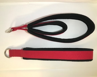 Set pilates double loop padded straps, personal pilates straps, reformer straps, reformer double loop padded straps, *SLIM* Red