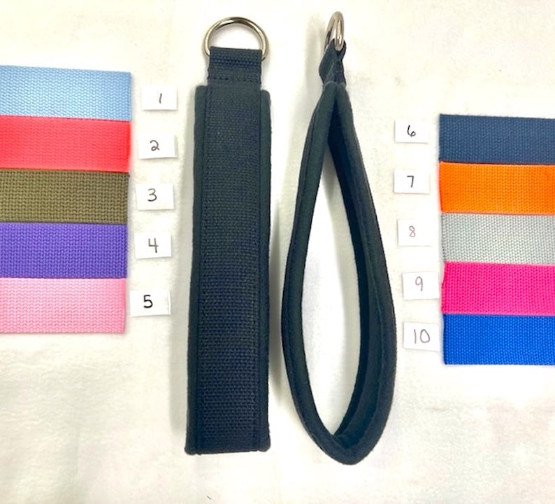 pilates single loop padded straps, reformer straps, pilates hand foot straps