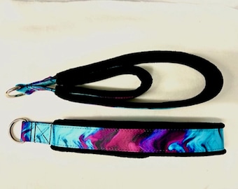 Pilates straps, pilates reformer strap, Pilates double loop padded straps, reformer straps,  reformer padded straps, "Wicked purple" pattern