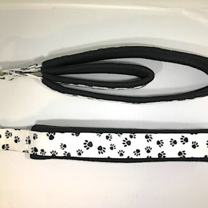 Pilates straps, Personal Pilates straps, pilates double loop padded straps, reformer straps, pilates reformer straps, "Black paws" Pattern