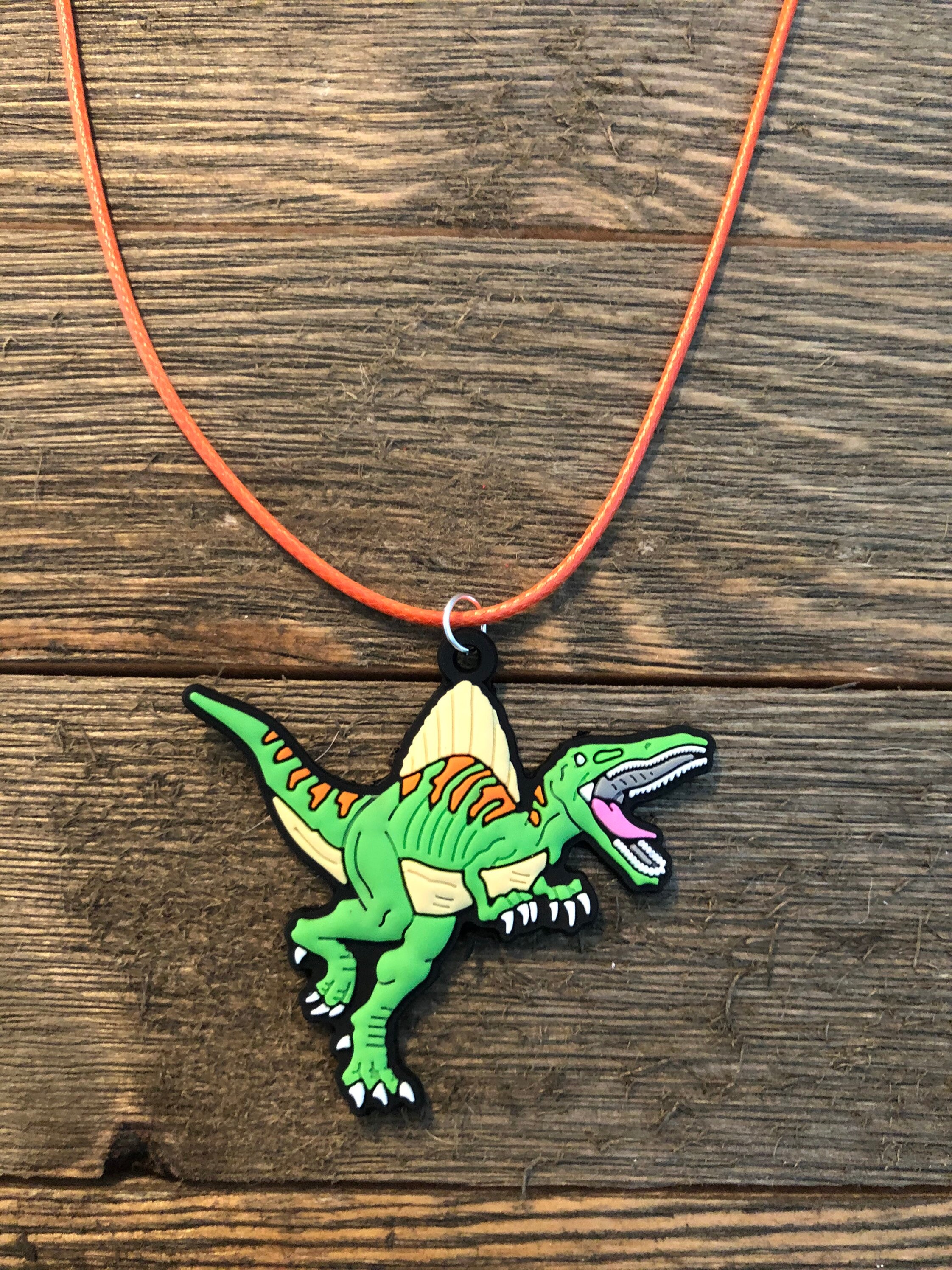 Green Dinosaur Necklace Dinosaur party Little Boys Necklace Etsy.de