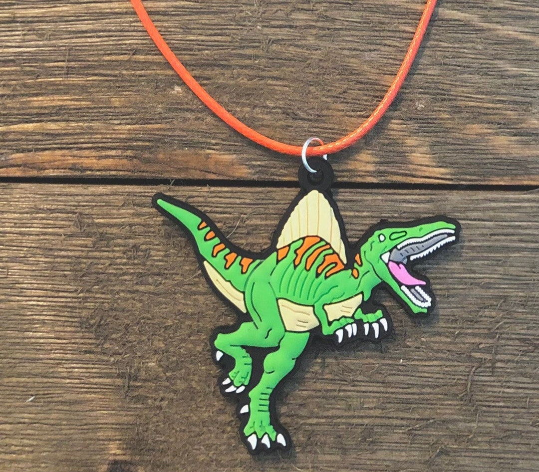 Green Dinosaur Necklace Dinosaur party Little Boys Necklace Etsy.de