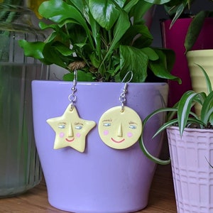 Star and Moon Mates | Polymer Clay Earrings