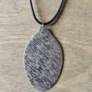 Hand Hammered Stainless Steel Spoon Pendant Necklace