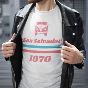 San Salvador 1970, Unisex T-shirt met korte mouwen, aanpasbaar t-shirt, El Salvador t-shirt