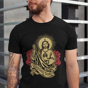 San Judas Tadeo t-shirt, Unisex Heavy Cotton Tee