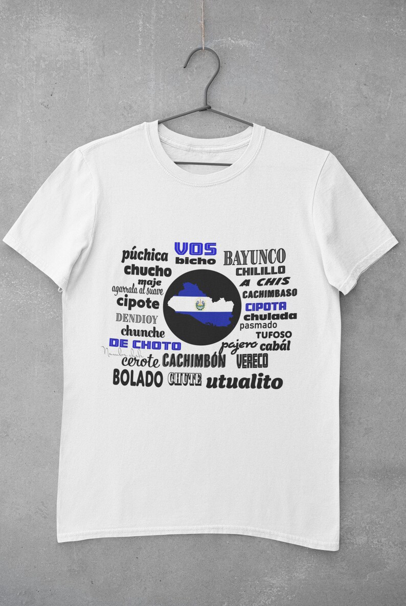 Vos Bicho Puchica El Salvador Palabras Camiseta De Manga Etsy