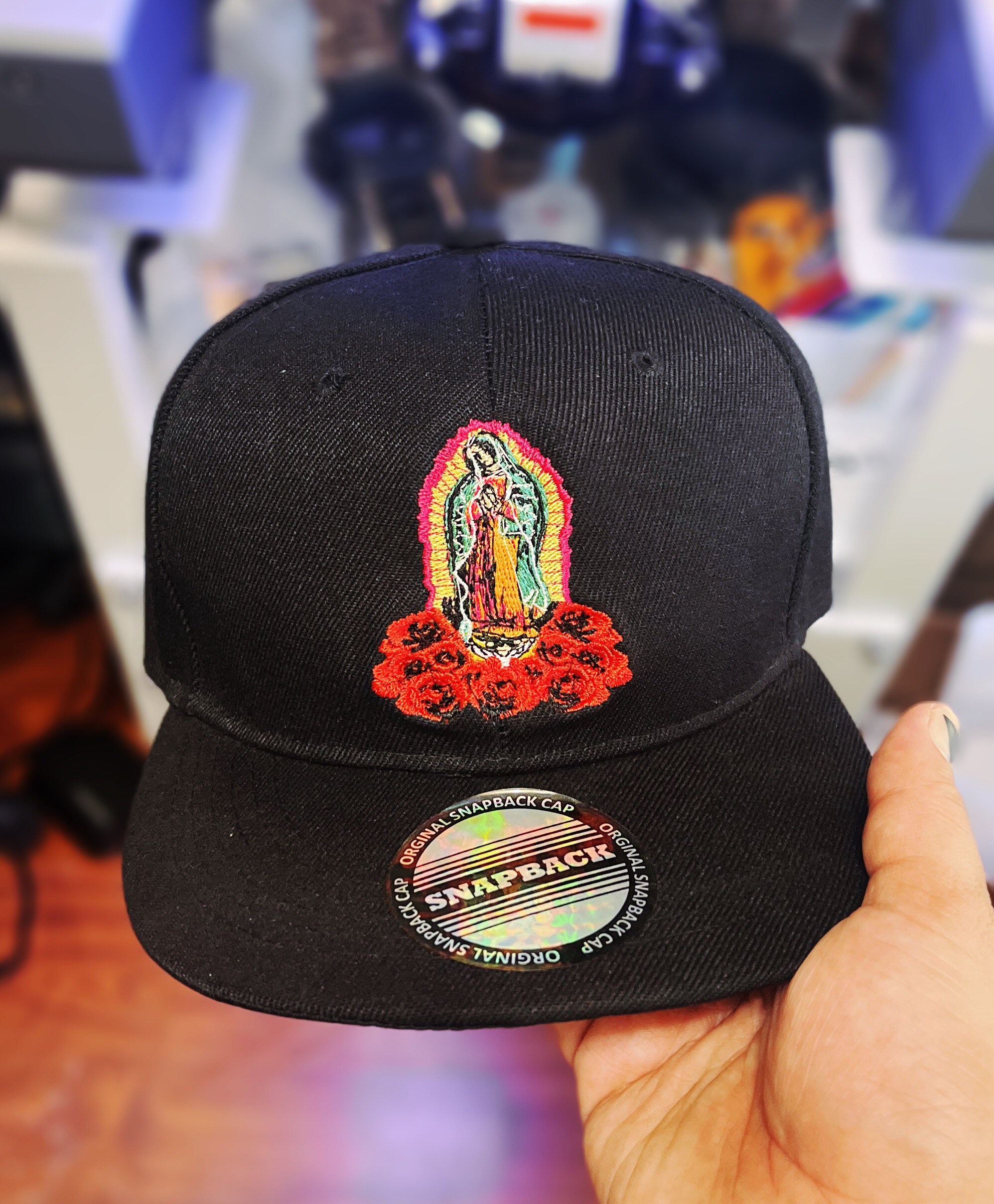 Virgen De Guadalupe Hat Gorra Bordada Con Virgen De Etsy