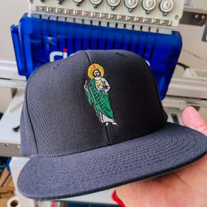 Embroidered San Judas Tadeo Hats, Stylish Trucker and Flat Brim Hats for the Faithful