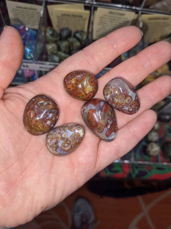 Plum Blossom Jasper Tumbled - Etsy