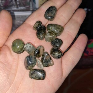 2 pieces of Prehnite Tumbled mini