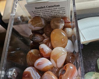 Carnelian Tumbled stone ( some are darker orange/brown)