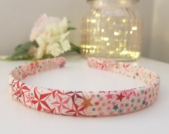 Liberty of London skinny headband// Girls hairband// Women headband// Hair clips for girls// Hair clips for Women// Adelajda red