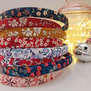 Winter theme Liberty of London skinny-alice band-head band-hairband-tana lawn-hair accessory-gift for her-Christmas