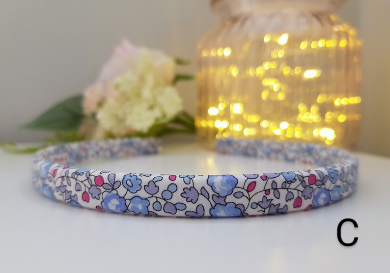 Liberty of London skinny-alice band-head band-hairband-tana lawn-hair accessory-gift for her- 1cm width headband image 5