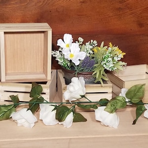 Rustic Wood Crate: Unfinished Wedding Table Centerpiece (6 1/2x6x3 1/4)