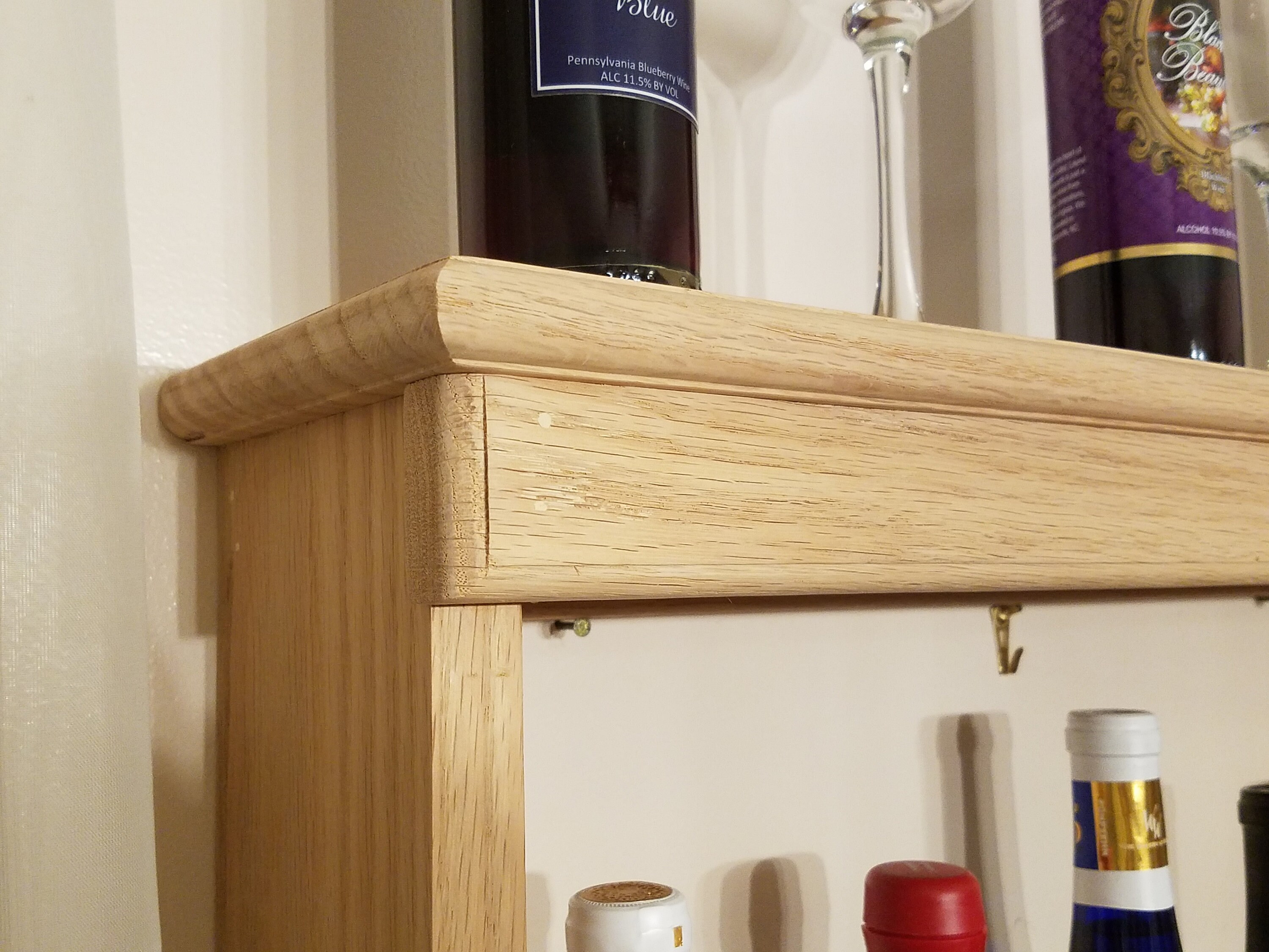 White Wibe Rack White Wash Solid Oak Wine Rack: Wall Mounted, Customizable - Etsy