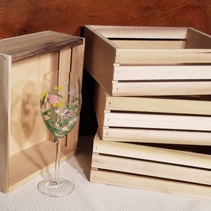 Rustic Wood Crate: Unfinished Poplar, Wedding Table Centerpiece (8&quot;x10&quot;x3 3/8&quot;h)