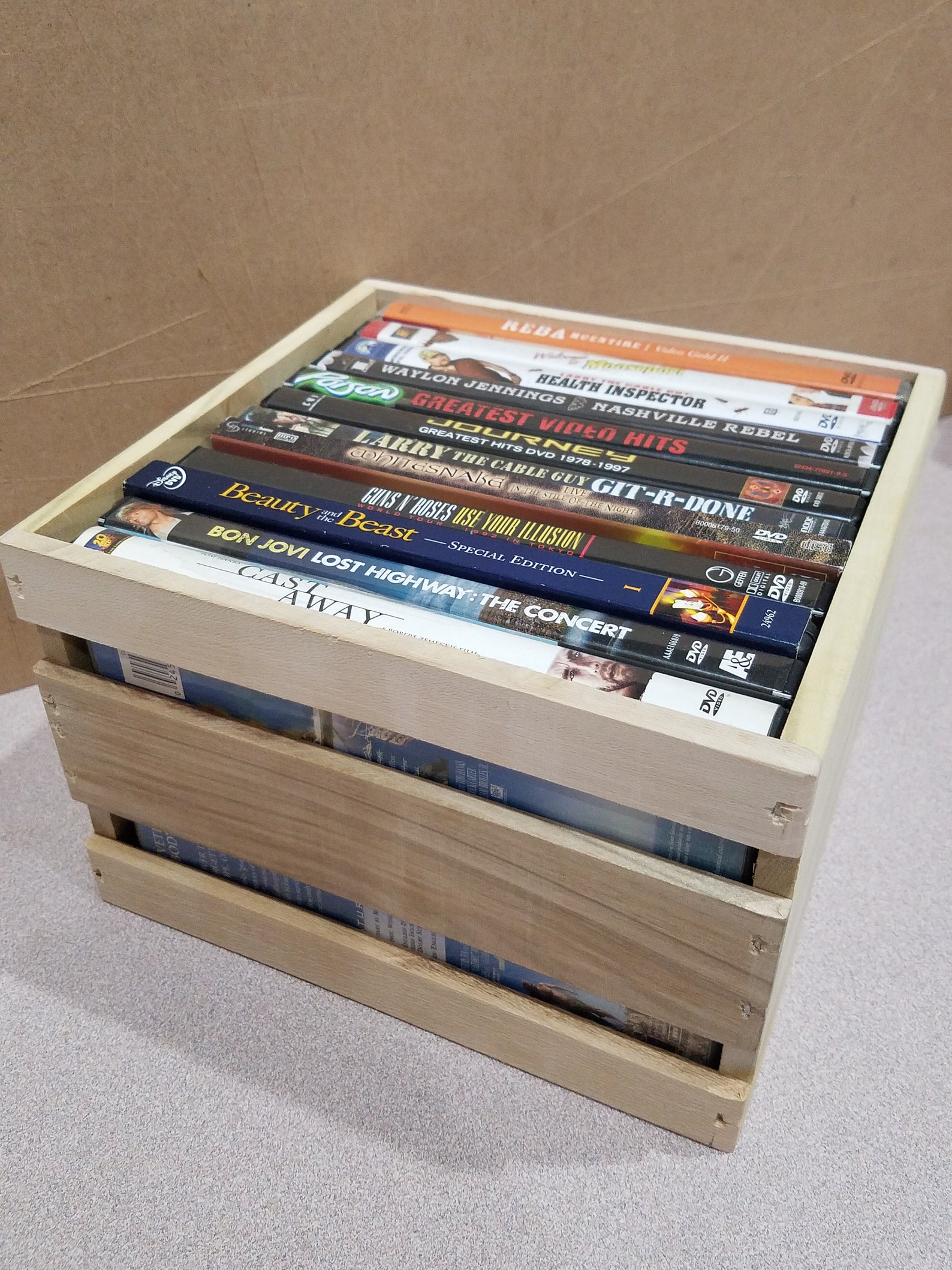 Regular Size Dvd Dvd Storage Crate Holds 12 Normal Sized Dvd Cases. - Etsy