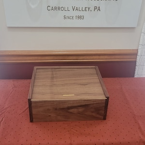 walnut sliding lid gift box