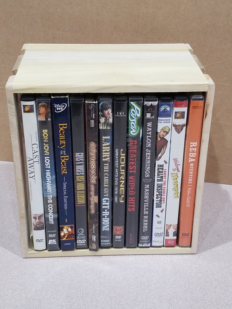 Regular Size Dvd Dvd Storage Crate Holds 12 Normal Sized Dvd Cases. - Etsy