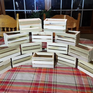 Rustic Wood Craft Crates: Wedding Table Decor (7&quot;x3 5/8&quot;x3 1/2&quot;)