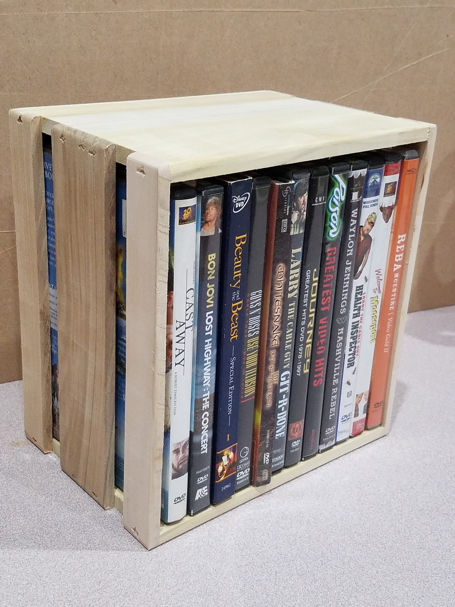 Dvd Storage Crate Holds 12 Normal Sized Dvd Cases. Etsy