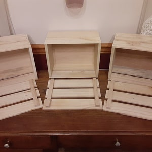 Juego de 3 cajas de almacenamiento decorativas de madera marrón rústica  vintage con asas, cajas de almacenamiento de madera de granja