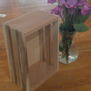 Rustic Wood Crate: Unfinished Reclaimed Lumber Centerpiece (8&quot;x5.5&quot;x3.5&quot;)