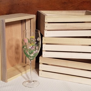 Rustic Wood Crate: Unfinished Poplar Wedding Centerpiece (6 3/8&quot;dx10&quot;wx3 3/8&quot;h)