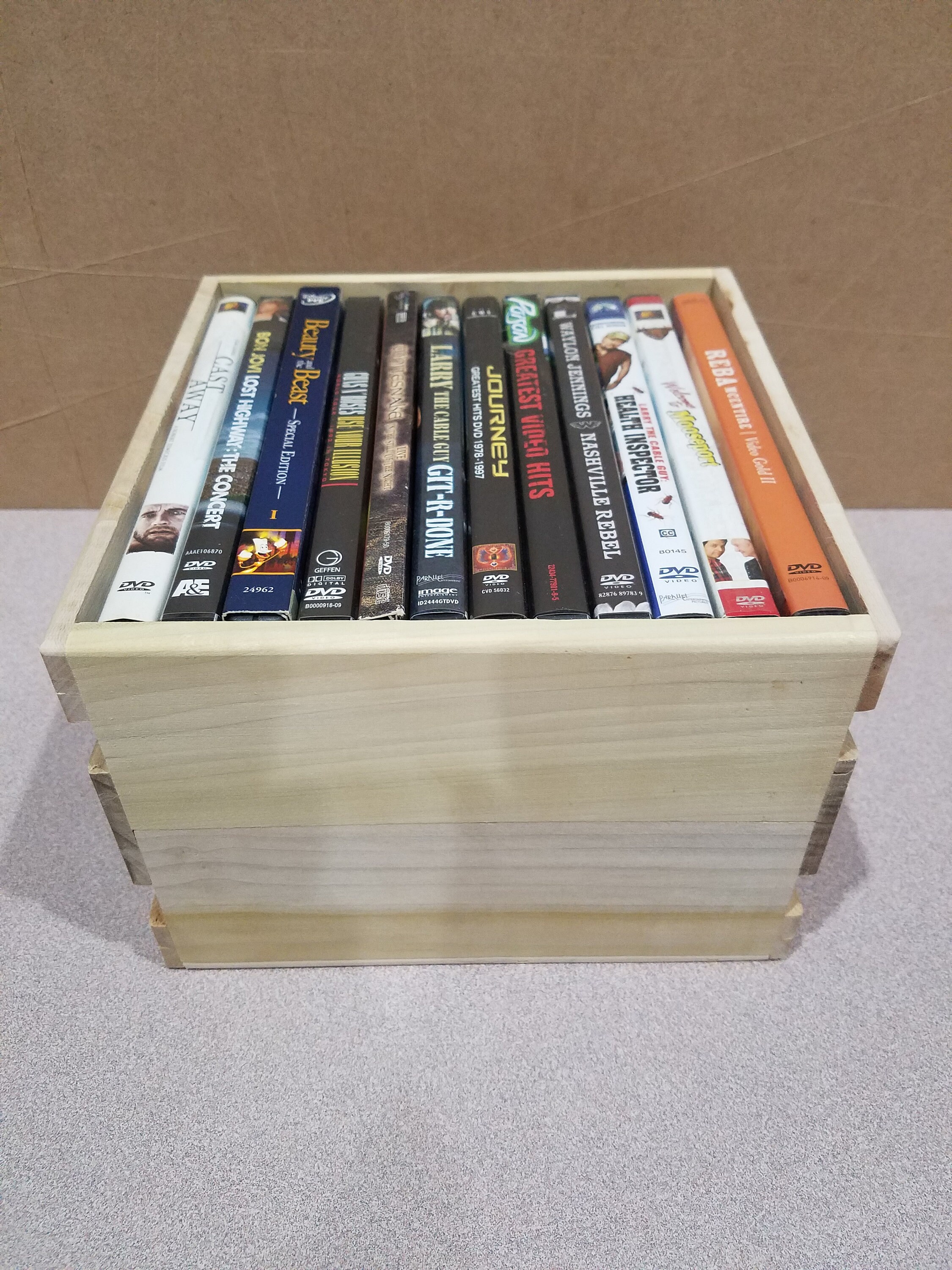 Dvd Storage Crate Holds 12 Normal Sized Dvd Cases. Etsy