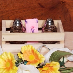 Rustic Condiment Crate: Mini Wood Craft Caddy (7&quot;L x 3.5&quot;W)